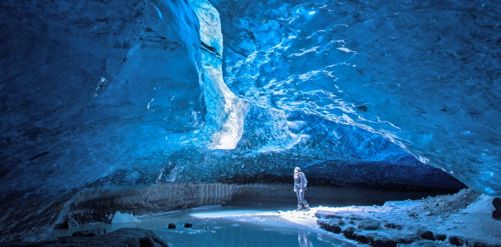 Blue ice cave